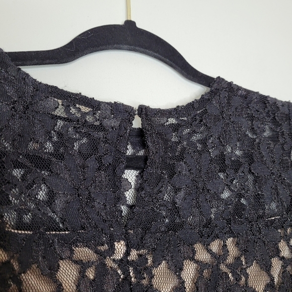 Zara Black Lace Flower Embroidered Dress - Picture 9 of 12